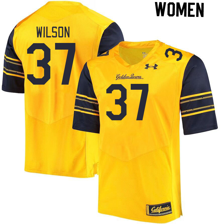 Women #37 Lachlan Wilson California Golden Bears College Football Jerseys Stitched Sale-Gold